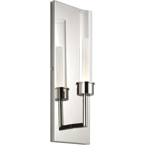 Visual Comfort Modern Collection 700WSLNG1N-LED930-277 Linger 8.3W 3000K LED ADA Wall Light Polished Nickel