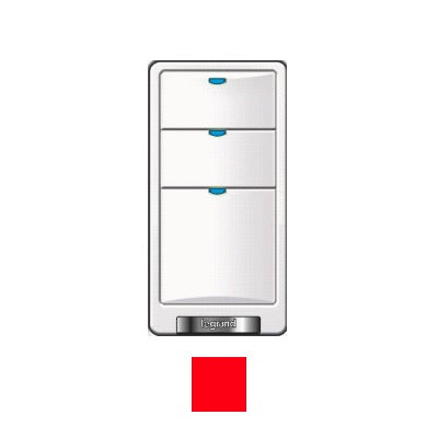 Wattstopper LMSW-103-R Digital Lighting 3-Button Wall Switch - Infrared – 24V - Red