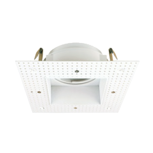 Lighting Spot 26 LS-MD-4-SQ 4 Inch Square Mud Plate Trimless LED Recessed Downlight Retrofit Kit