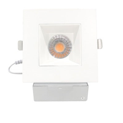 4" LED Round Canless Recessed Downlight with 3 CCT Selectable Switch Black Finish