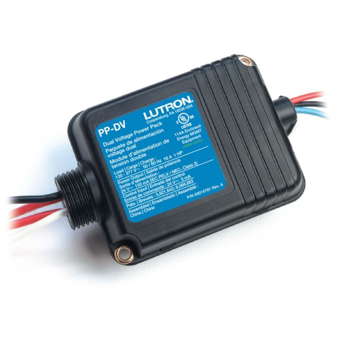 Lutron PP-DV-M Dual Voltage Power Pack Manual Override 120-277V 24V Output
