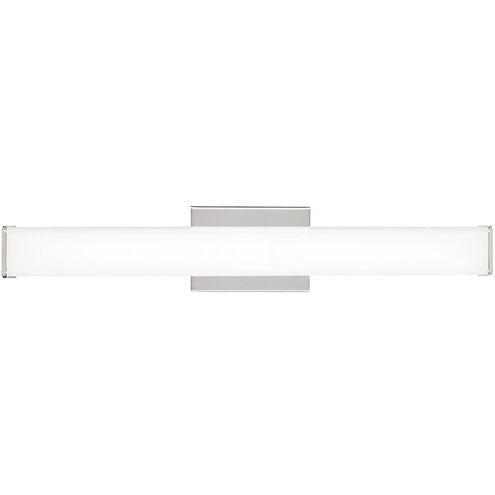 Visual Comfort Modern Collection 700BCLYNN25WC-LED930-277 Sean Lavin Lynn 25.1 in Chrome White Glass Shade LED Bath Light 3000K