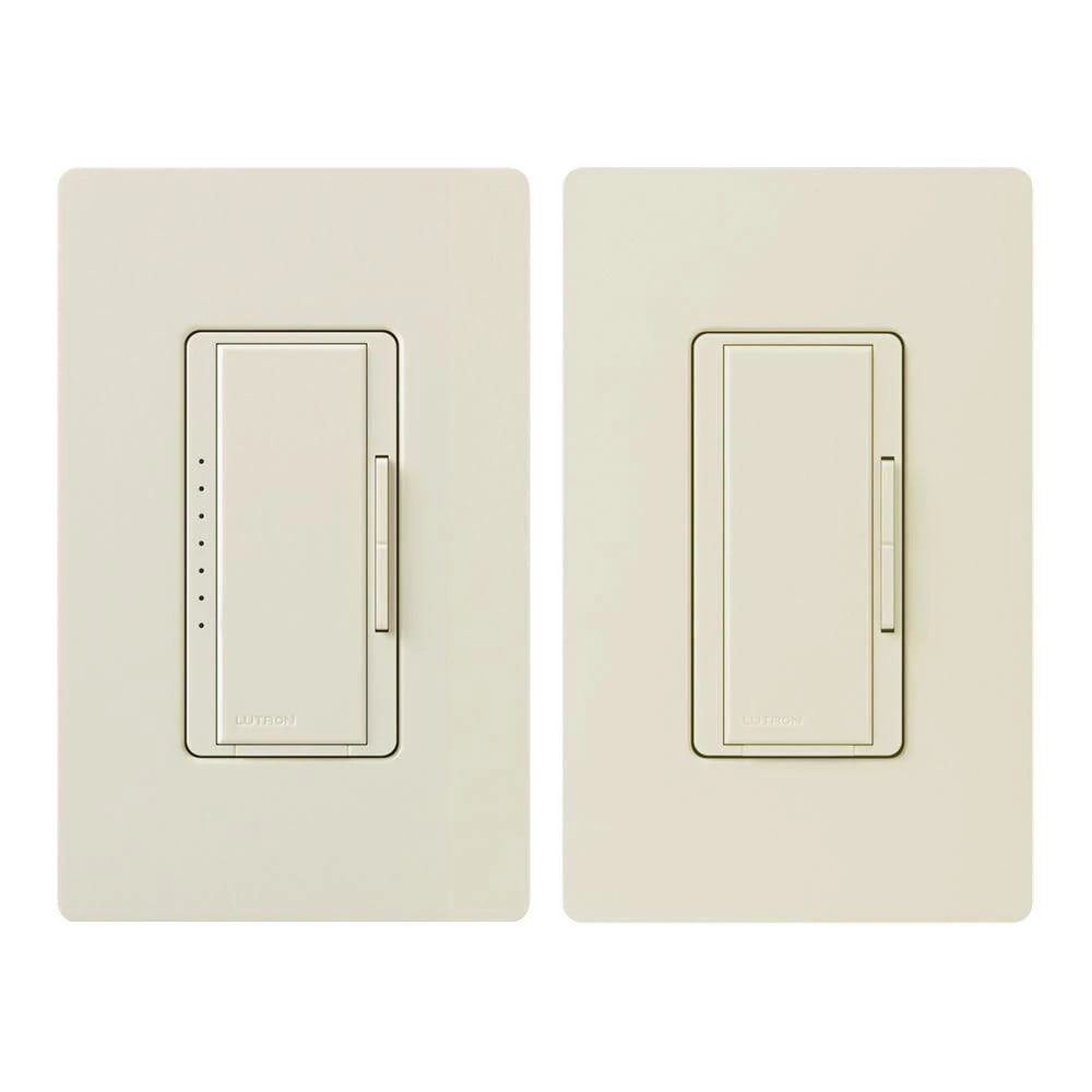 Lutron MACL-153M-RHW-LA Maestro LED Dimmer Switch - 150W LED - 120V - Single Pole/Multi-Location - Finish: Matte Light Almond