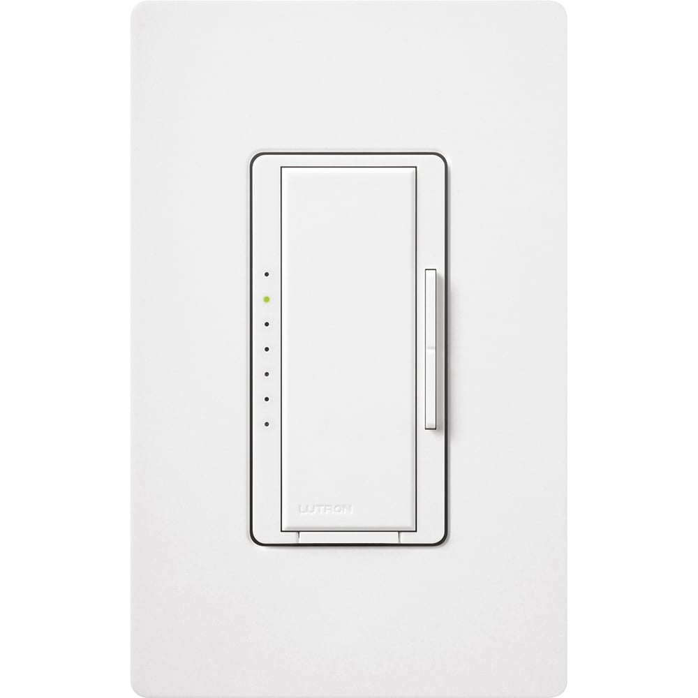 Lutron MALV-600H-WH Maestro 450W (600VA) Magnetic Low Voltage Dimmer Switch - No Neutral Required - Finish: White