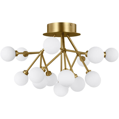 Visual Comfort Modern Collection 700FMMRAR-LED927 Sean Lavin Mara LED 25 Inch Aged Brass Flush Mount 42.7W 2700K