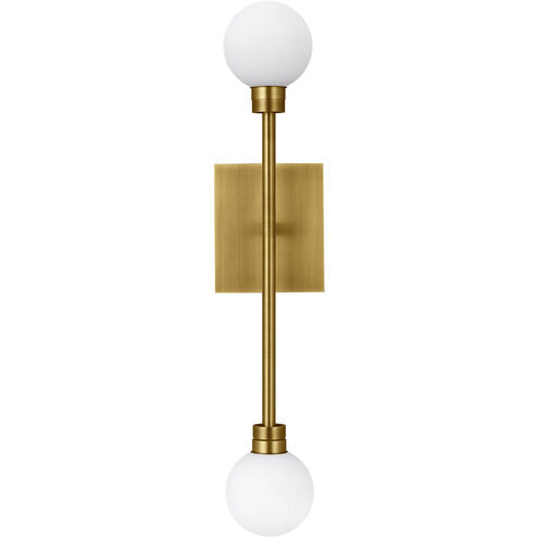 Visual Comfort Modern Collection 700WSMRAR-LED927-277 Sean Lavin Mara LED 3.7 Inch Aged Brass ADA Wall Light 2700K 16.8W