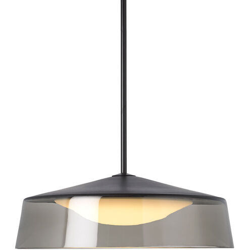 Visual Comfort Modern Collection 700TDMSQGPKBB-LED277 Masque Grande 18" 22W 3000K LED Pendant Black