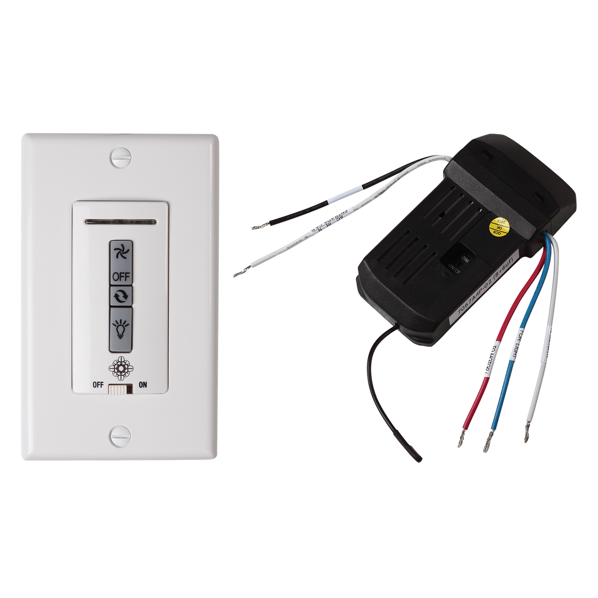 Generation Lighting MCRC3 NEO Remote Control wall control and receiver in white