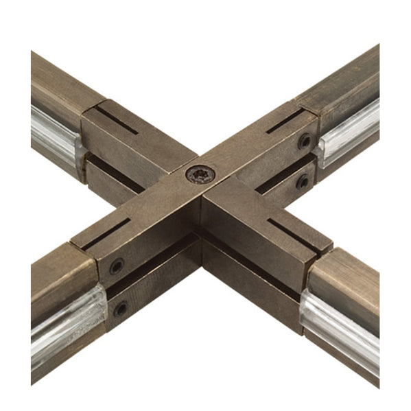 Visual Comfort Architectural 700MOCTXS One Circuit Monorail X Connector - Satin Nickel