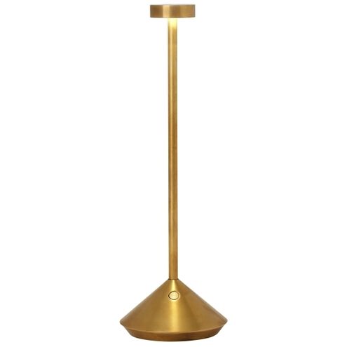 Visual Comfort Modern Collection SLTB27127NB Sean Lavin Moneta 13 inch 2.20 watt Rechargeable LED Table Lamp Natural Brass