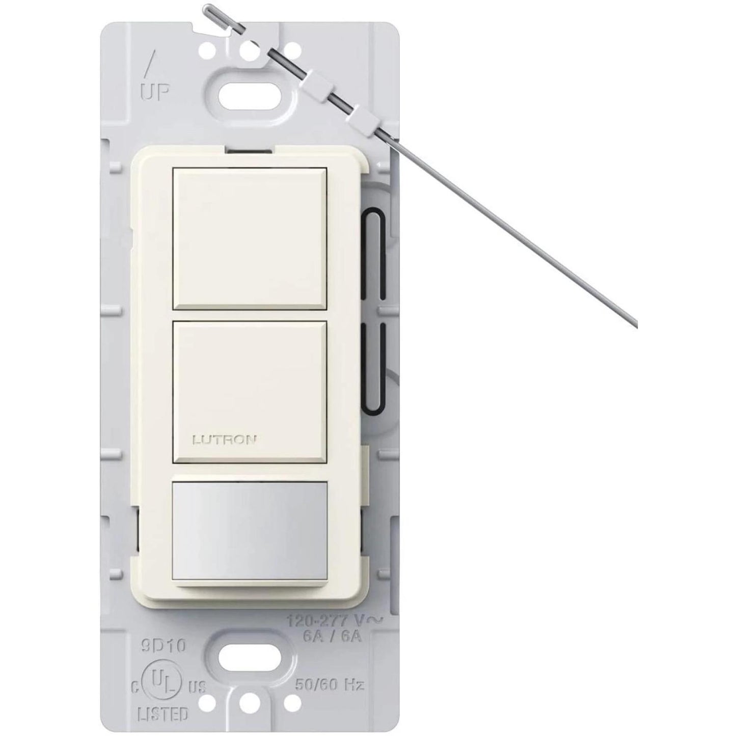 Lutron MS-OPS6-DDV-BI Maestro Dual Circuit Motion Dual Single Pole Sensor Switch - 6A Light/4.4A Fan - Ground or Neutral Required - 120-277V - Finish: Biscuit