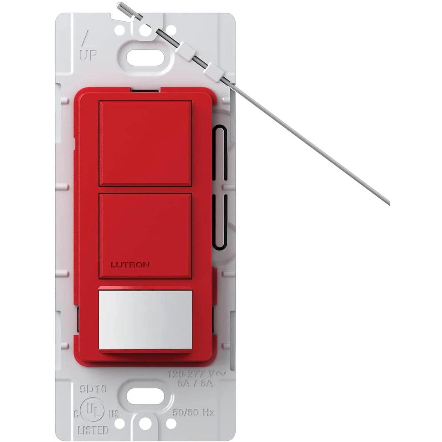 Lutron MS-OPS6-DDV-HT Maestro Dual Circuit Motion Dual Single Pole Sensor Switch - 6A Light/4.4A Fan - Ground or Neutral Required - 120-277V - Finish: Hot