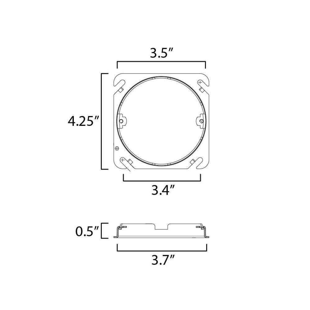 Maxim Lighting MSC8766 Crisp Mud In Ring Dimensions Diagram 4.25 Inch x 0.5 Inch