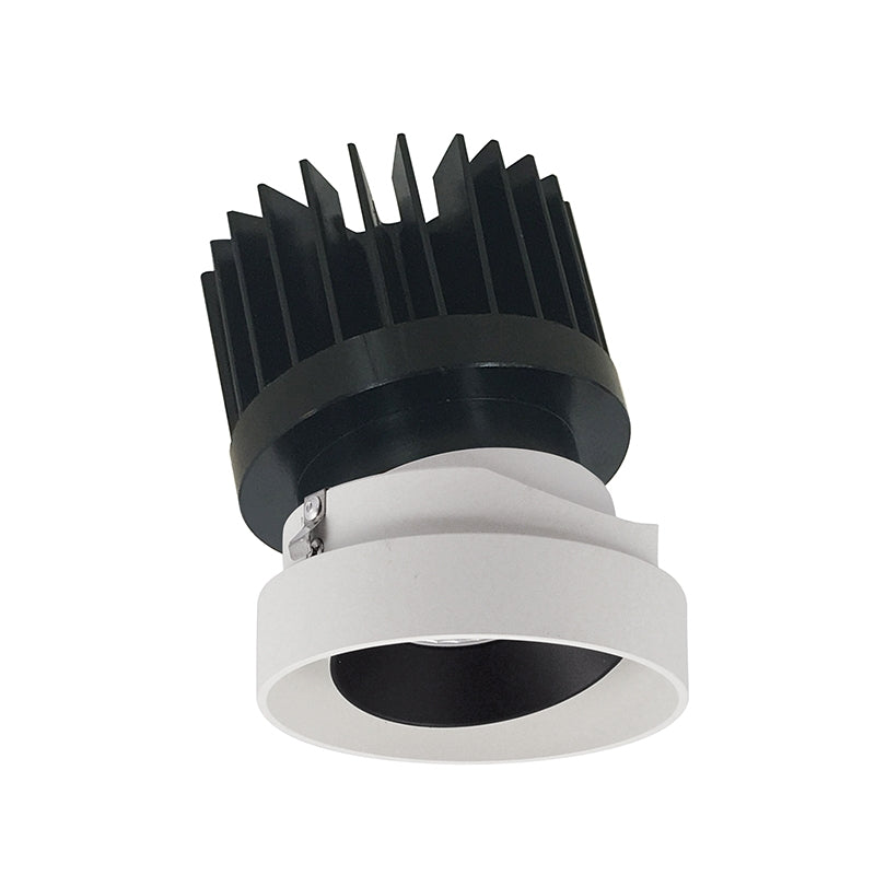 Nora Lighting NIO-4RTLACDXBW/HL 4" Iolite LED Round Trimless Adjustable Reflector - CCT: Comfort Dim - 28W - Reflector Finish: Black - Adjustable Finish: White