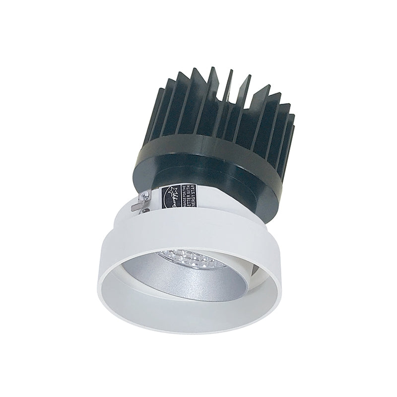 Nora Lighting NIO-4RTLACDXHZMPW/HL 4" Iolite LED Round Trimless Adjustable Reflector - CCT: Comfort Dim - 28W - Reflector Finish: Haze - Adjustable Finish: Matte Powder White