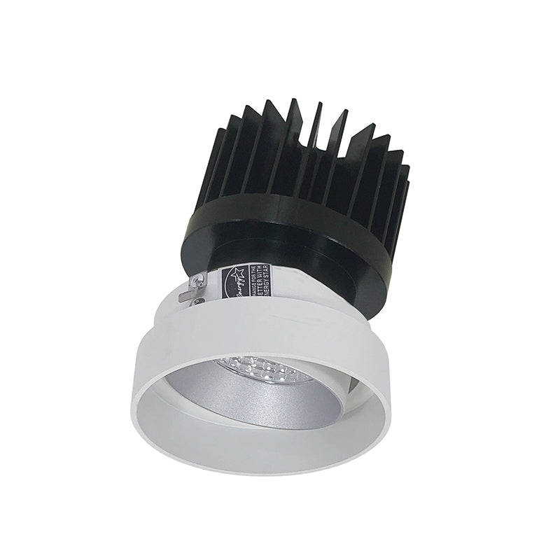 Nora Lighting NIO-4RTLACDXHW/HL 4" Iolite LED Round Trimless Adjustable Reflector - CCT: Comfort Dim - 28W - Reflector Finish: Haze - Adjustable Finish: White
