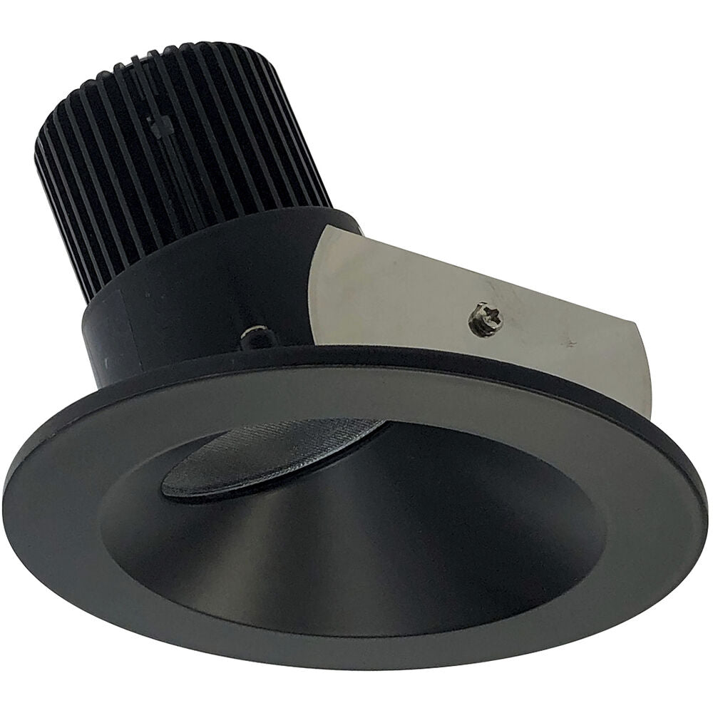 Nora Lighting NIO-4RWCDXBB/HL 4" Iolite Round Wall Wash Reflector Trim - CCT: Comfort Dim - 28W - Reflector Finish: Black - Flange Finish: Black
