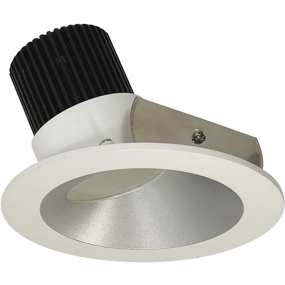 Nora Lighting NIO-4RWCDXHZMPW/HL 4" Iolite Round Wall Wash Reflector Trim - CCT: Comfort Dim - 28W - Reflector Finish: Haze - Flange Finish: Matte Powder White