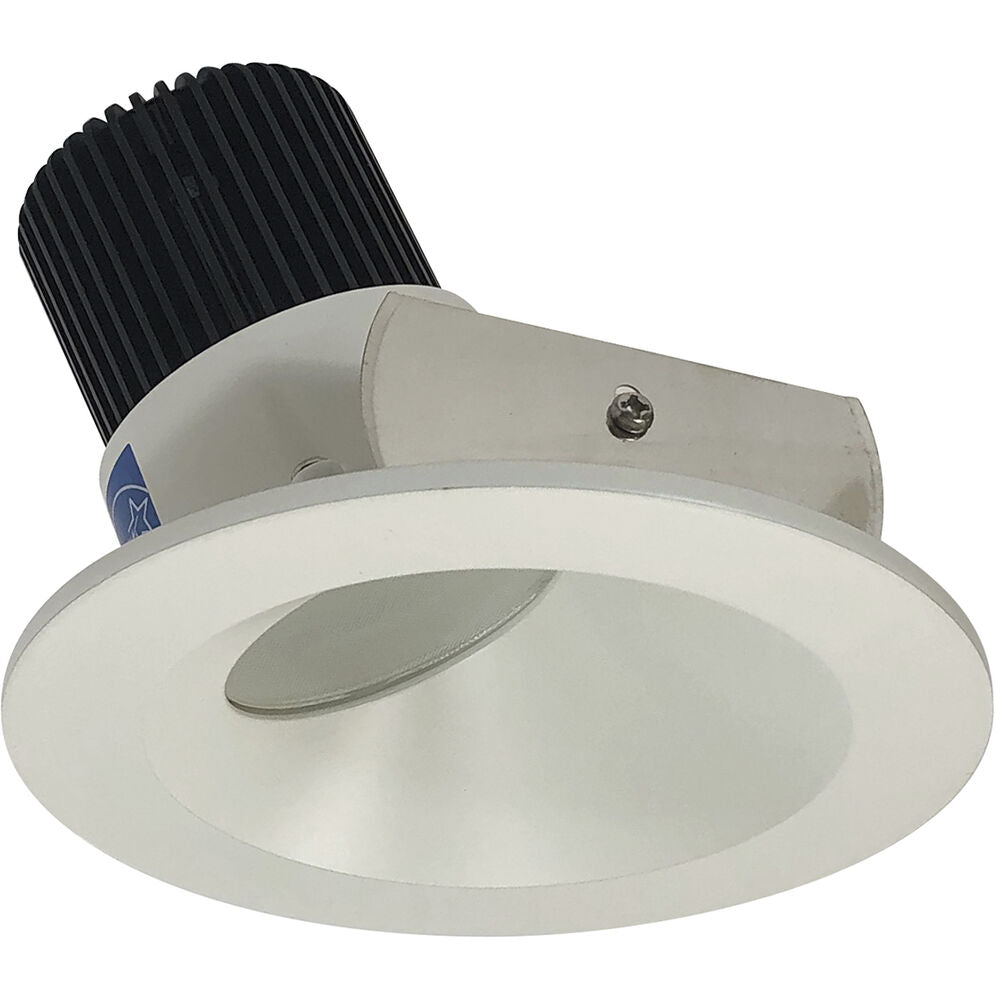 Nora Lighting NIO-4RWCDXMPW/HL 4" Iolite Round Wall Wash Reflector Trim - CCT: Comfort Dim - 28W - Reflector Finish: Matte Powder White - Flange Finish: Matte Powder White