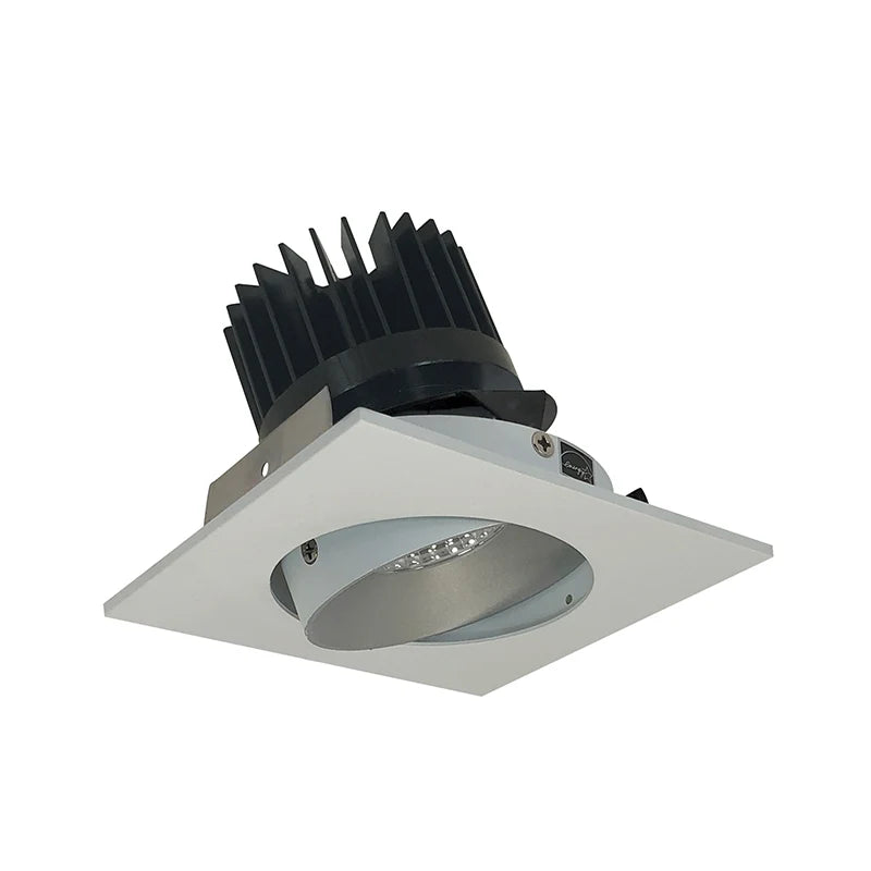 Nora Lighting NIO-4SCCDXHW/HL 4" Iolite LED Square Adjustable Cone Reflector - CCT: Comfort Dim - 28W - Reflector Finish: Haze - Flange Finish: White
