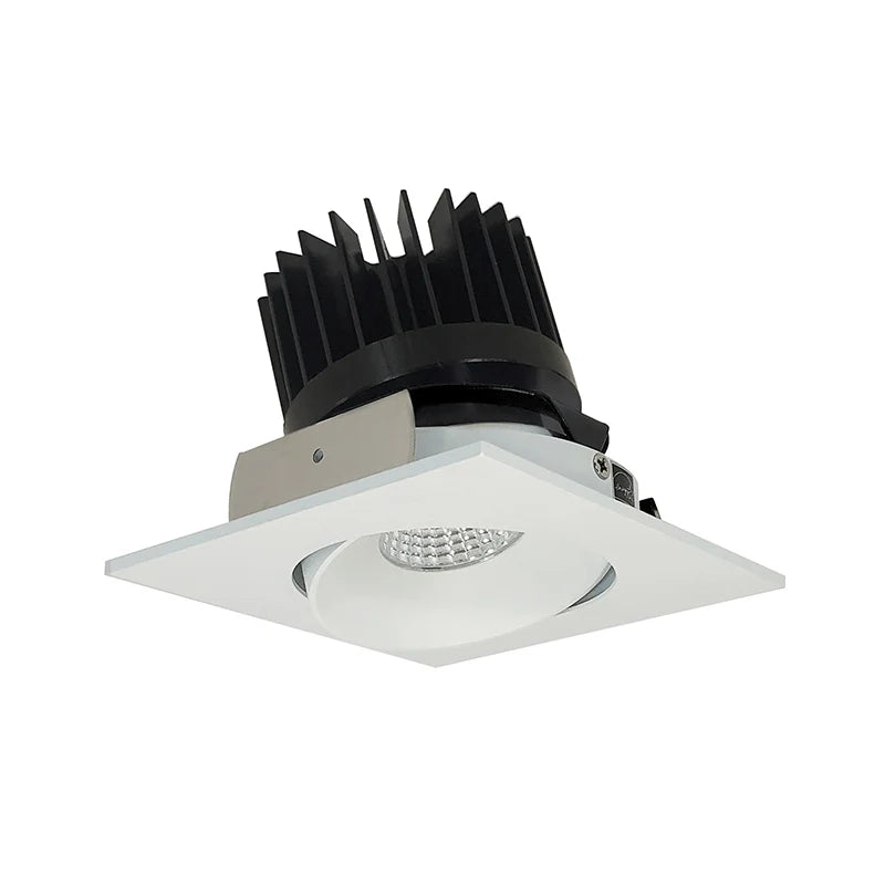 Nora Lighting NIO-4SCCDXMPW/HL 4" Iolite LED Square Adjustable Cone Reflector - CCT: Comfort Dim - 28W - Reflector Finish: Matte Powder White - Flange Finish: Matte Powder White