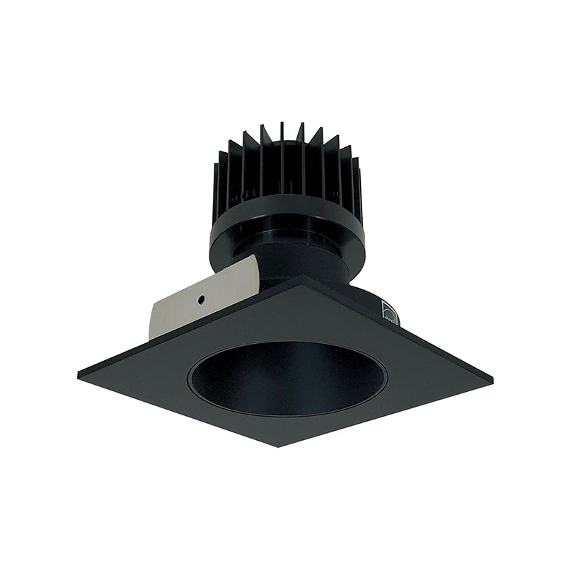 Nora Lighting NIO-4SNDCCDXBB/HL 4" Iolite Square Reflector with Round Aperture Trim - CCT: Comfort Dim - 28W - Reflector Finish: Black- Flange Finish: Black