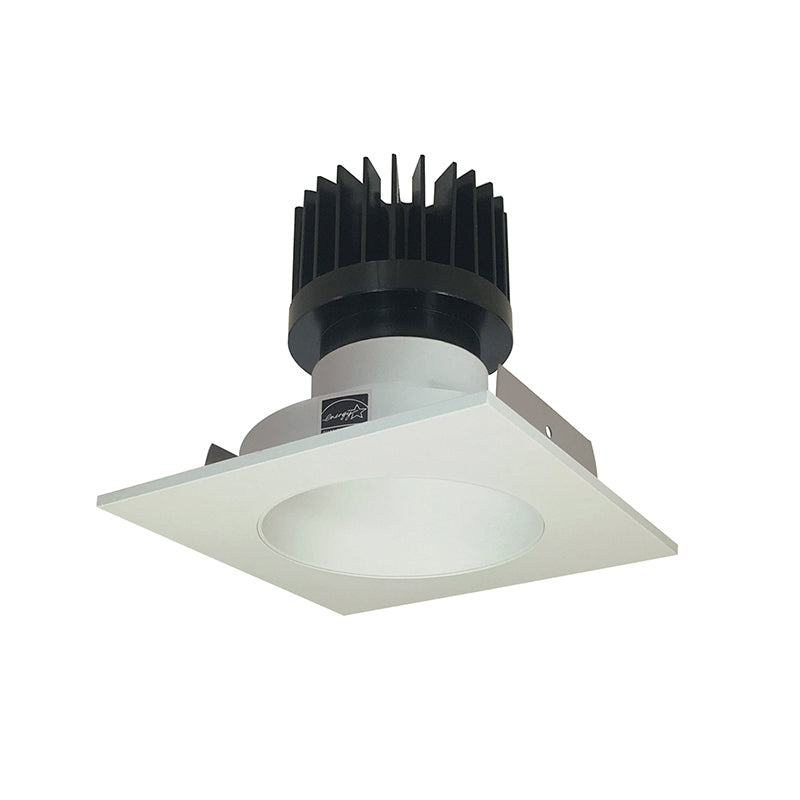 Nora Lighting NIO-4SNDCCDXWW/HL 4" Iolite Square Reflector with Round Aperture Trim - CCT: Comfort Dim - 28W - Reflector Finish: White - Flange Finish: White