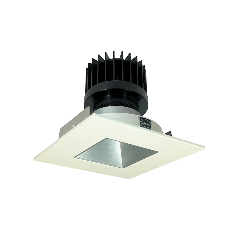 Nora Lighting NIO-4SNDSQCDXHZMPW/HL 4" Iolite LED Square Reflector With Square Aperture - CCT: Comfort Dim - 28W - Reflector Finish: Haze - Flange Finish: Matte Powder White