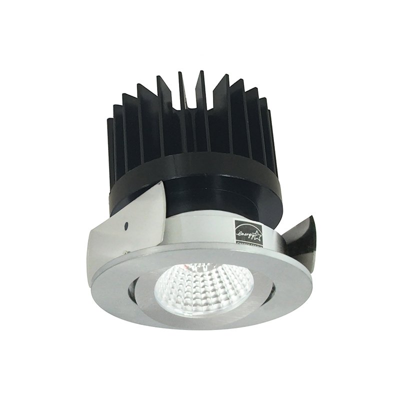Nora Lighting NIOB-2RGCDXNN/HL 2" Iolite LED Round Adjustable Gimbal - Hight Lumens - CCT: Comfort Dim (3100K-1800K) - Finish: Natural Metal