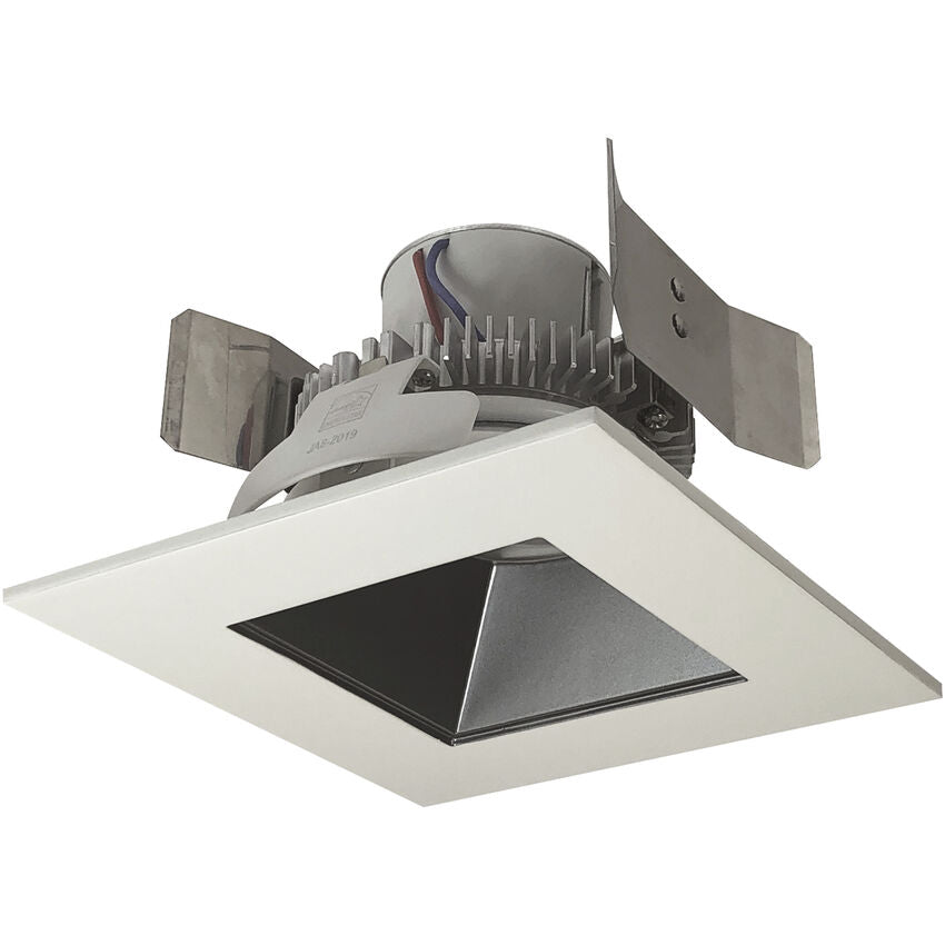 Nora Lighting NLCBC2-55635PW/A 5" Cobalt Click Square Retrofit Reflector with Square Aperture - Lumens: 750 - CCT: 3500K - Reflector Finish: Pewter - Flange Finish: White