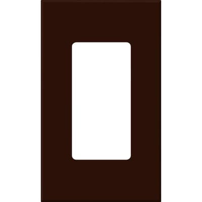 Lutron NT-R3-NFB-BR Nova T Wall Plate Kit - 1 Gang - Finish: Matte - Color: Brown