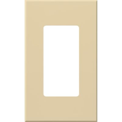 Lutron NT-R3-NFB-IV Nova T Wall Plate Kit - 1 Gang - Finish: Matte - Color: Ivory