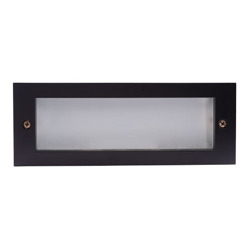 Elco Lighting ELST32B Incandescent Diecast Brick Light with Open Faceplate - Black
