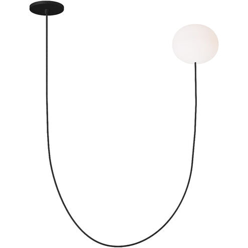 Visual Comfort Architectural PBCH36527OPB Peter Bristol Helium 21.6" 1-Light LED Chandelier Matte Black 2700K