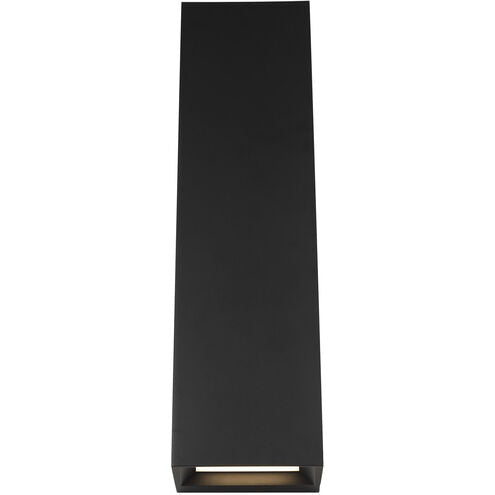 Visual Comfort Modern Collection 700OWPIT19B-LED930-277 Sean Lavin Pitch 19" Outdoor LED Wall Light 3000K 277V Nightshade Black
