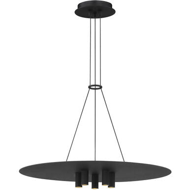Visual Comfort Modern Collection 700TDPNT22B-LED930 LED 22" Pendant 841 120V 3000K 90 CRI Nightshade Black