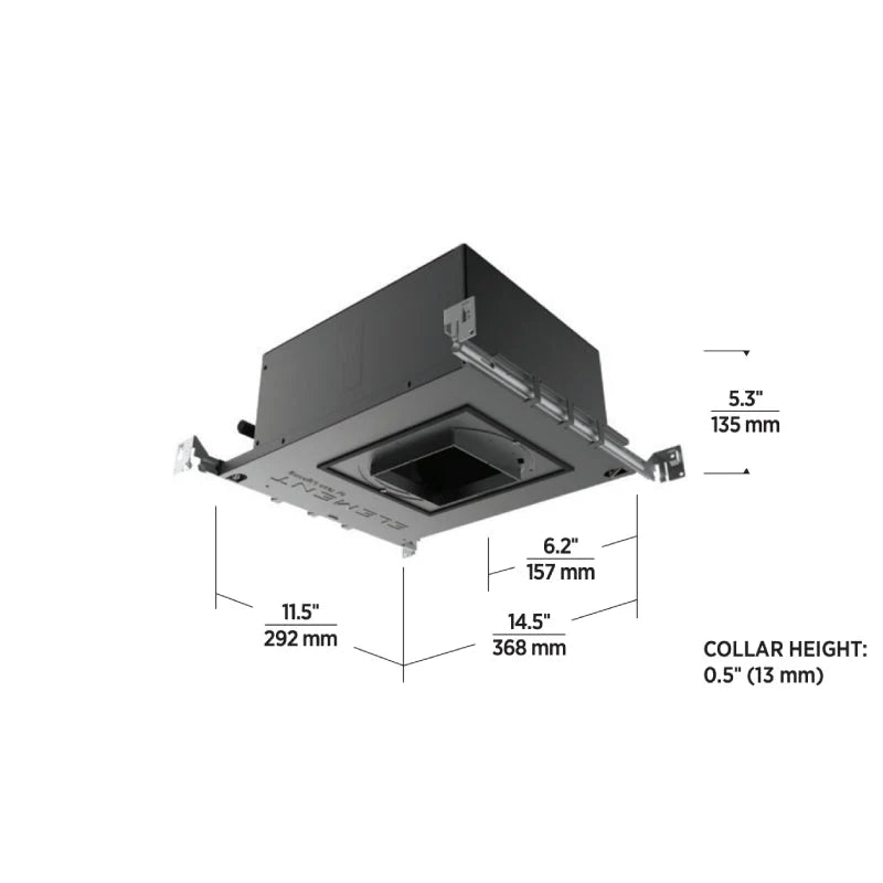 Visual Comfort Architectural E4PRF-L179304AN Element E4PR Pro 4" 17W LED Round Adjustable Downlight, Flanged - 3000K - 40° Beam