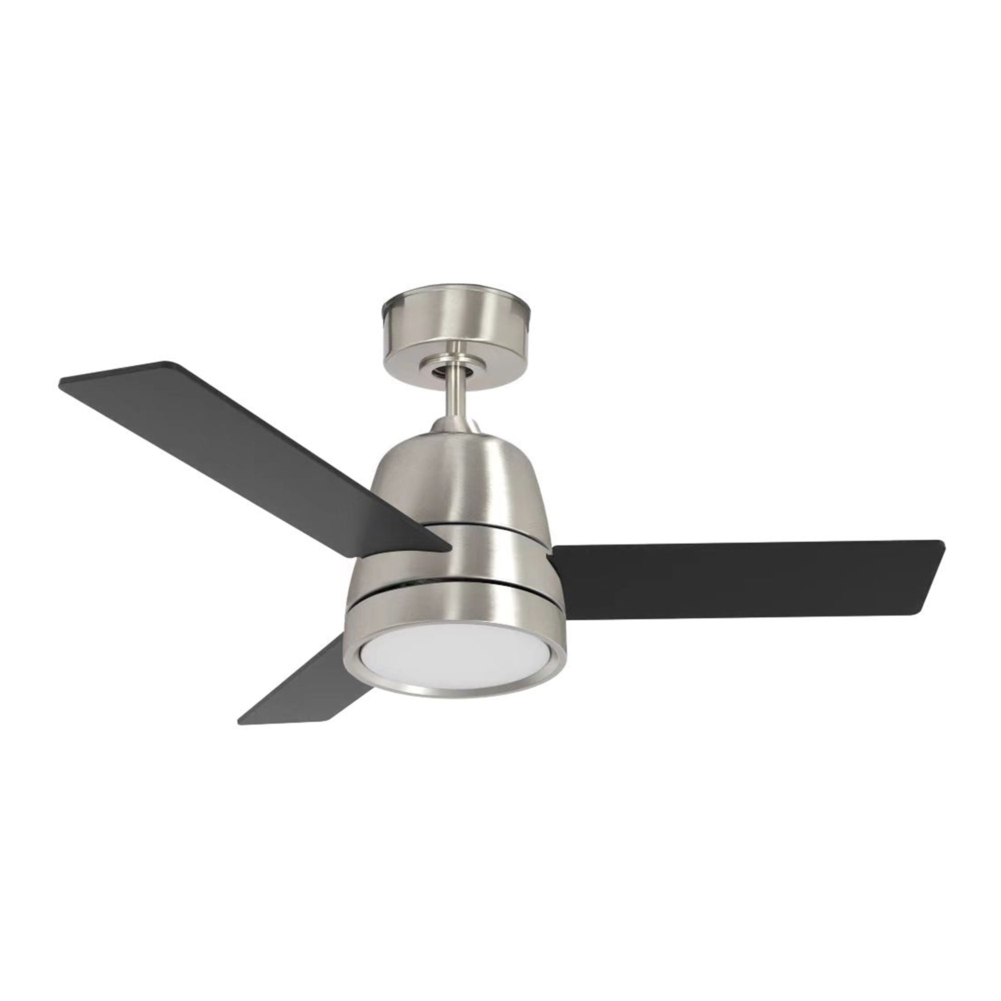 Westgate WFL-512-WS-3B-36-30K-BN-BK 36" Ceiling Fan and LED Light - CCT: 3000K - Fixture Finish: Brushed Nickel - Blade Finish: Black