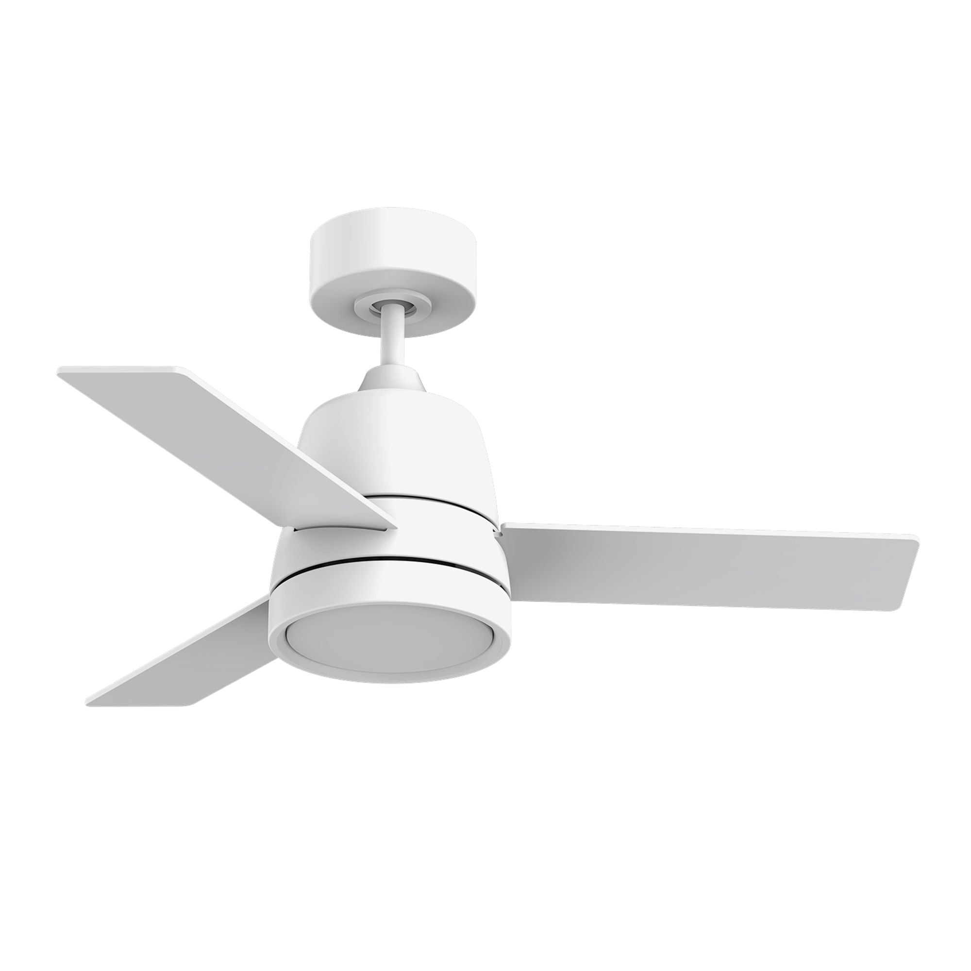 Westgate WFL-512-WS-3B-36-30K-WH-WH 36" Ceiling Fan and LED Light - CCT: 3000K - Fixture Finish: White - Blade Finish: White