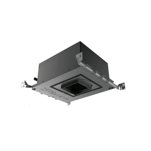Visual Comfort Architectural E4PSL-L129272AI Element Pro 4" Square Adjustable Downlight Housing – 12W – 2700K – 90 CRI – 25° Beam – IC Airtight – Flangeless Ceiling Appearance – Black Finish