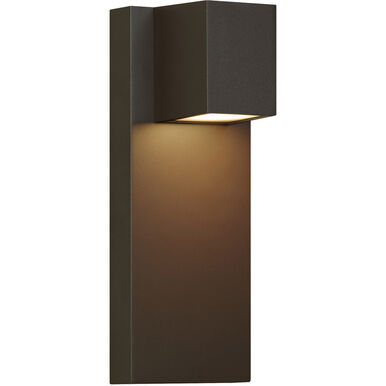 Visual Comfort Modern Collection 700WSQDRZ-LEDWD Quadrate 13" 26.2W 3000Kâ2200K LED Outdoor Wall Light Bronze