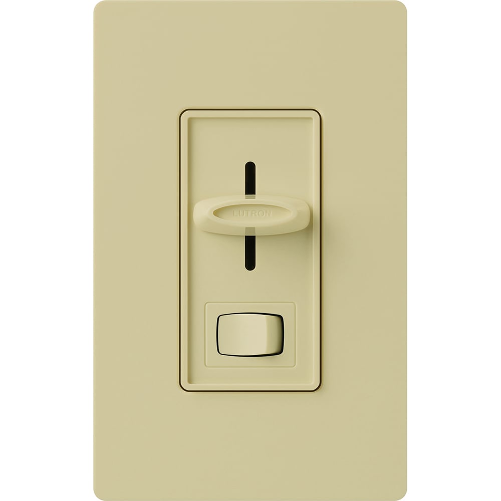 Lutron S-103PH-IV Skylark Preset Dimmer with On/Off Switch - 1000W - Incandescent/Halogen Only - Single Pole/3 Way - Finish: Matte Ivory