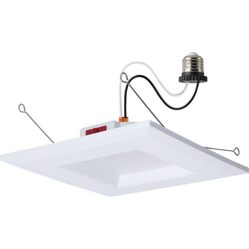 Satco S12603 5-6 Inch Color Quick Integrated LED Recessed Ceiling Light - Square - 5CCT - Finish: White