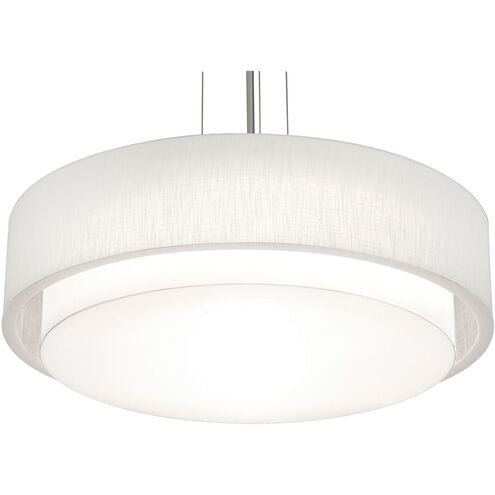 AFX Lighting SAP3244L5AJUDSN-LW 32-in 60W Sanibel Pendant Light, 120V-277V, CCT Select, Nickel/Linen White