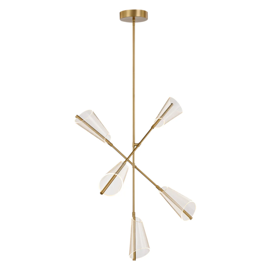 Kuzco Lighting CH62737-BG/LG-UNV Mulberry LED 37 inch Chandelier Light Brushed Gold Finish