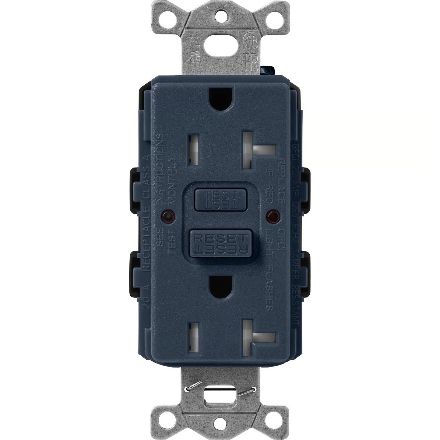 Lutron SCR-20-GFST-DE Claro 20A Tamper Resistant GFCI Duplex Receptacle - Color: Deep Sea