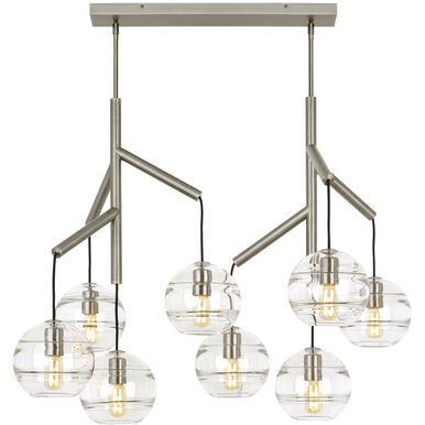 Visual Comfort Modern Collection 700SDNMPL2CS Sean Lavin Sedona 8 Light 24.5" Clear Glass Chandelier Satin Nickel