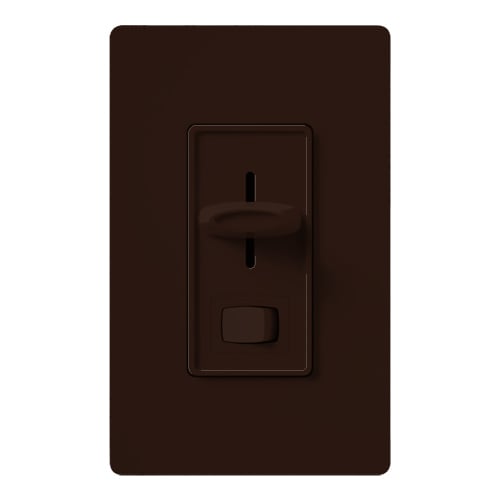 Lutron SF-10P-BR Skylark 3-Wire Dimmer Switch for Ballasts/LED Drivers - 1000W/8A - Single Pole - Finish: Matte Brown