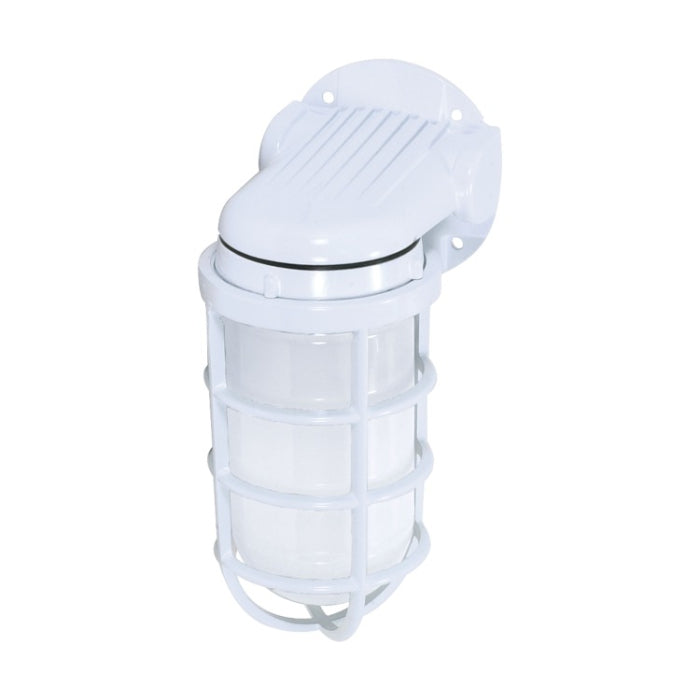 Nuvo SF76-615 10" 1-Light Vapor Proof Fixture, Wall Mount, Frosted Glass, White, Voltage 120V