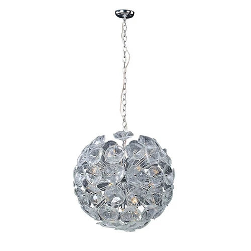 ET2 Contemporary Lighting E22094-28 22.5" Fiori Single Pendant Ceiling Light in Clear Murano - Finish: Polished Chrome